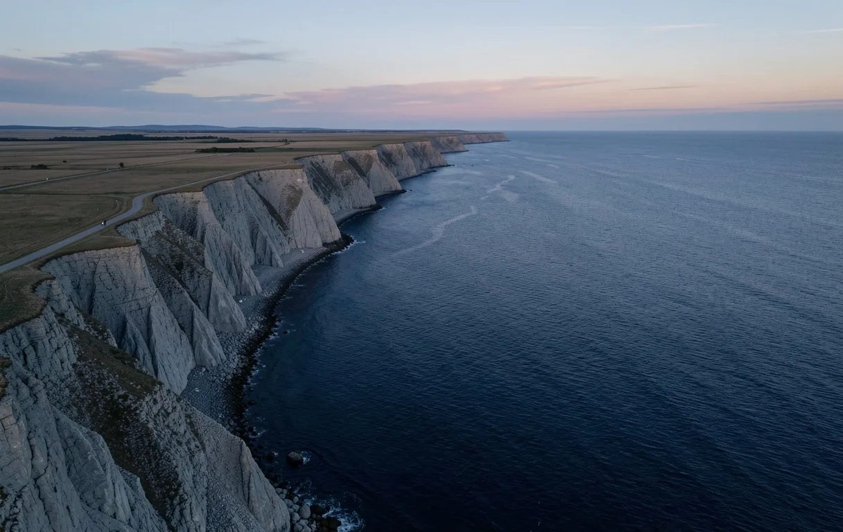 Danish coastal landscape at dawn