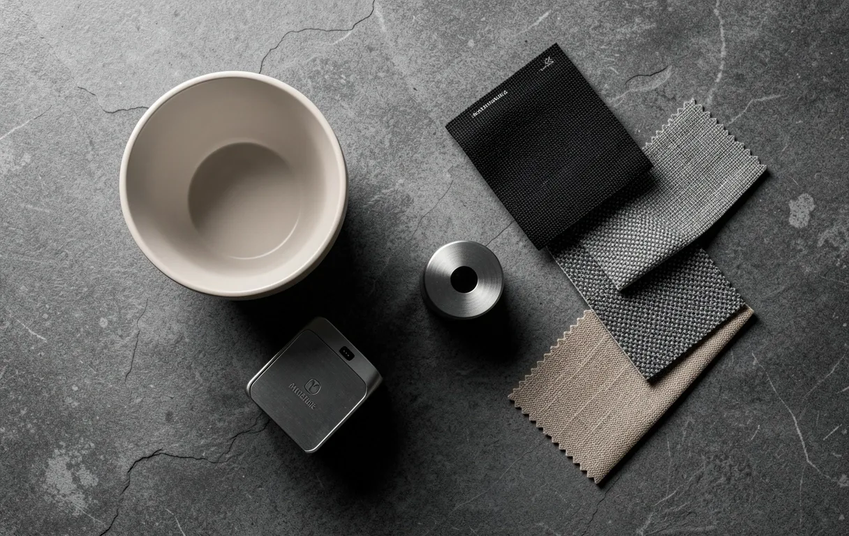 Nordic furniture specimen in minimalist space